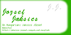 jozsef jaksics business card